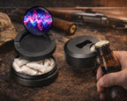 Neon Soundwave Vibes Audio Frequency Art Snus Storage Case Bottle Opener
