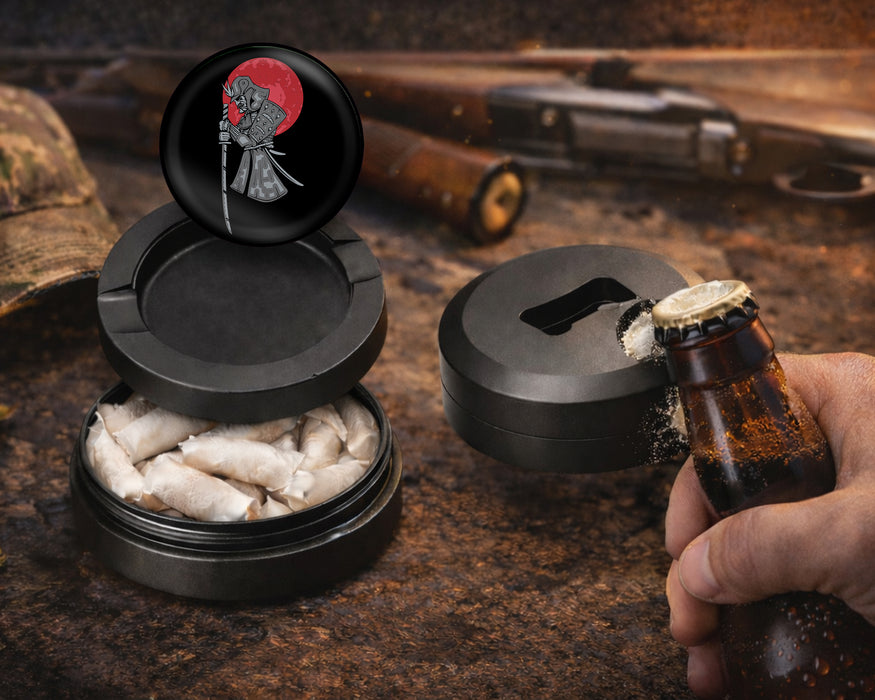 Japanese Samurai Anime Snus Storage Case Bottle Opener