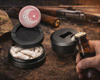 Crescent Moon with Stars Snus Storage Case Bottle Opener