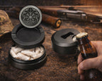 Runic Serpents Norse Sigil Snus Storage Case Bottle Opener