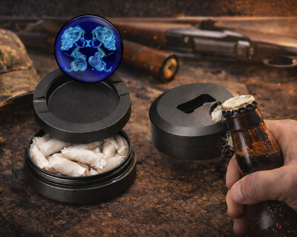 Gemini Zodiac Sign Snus Storage Case Bottle Opener