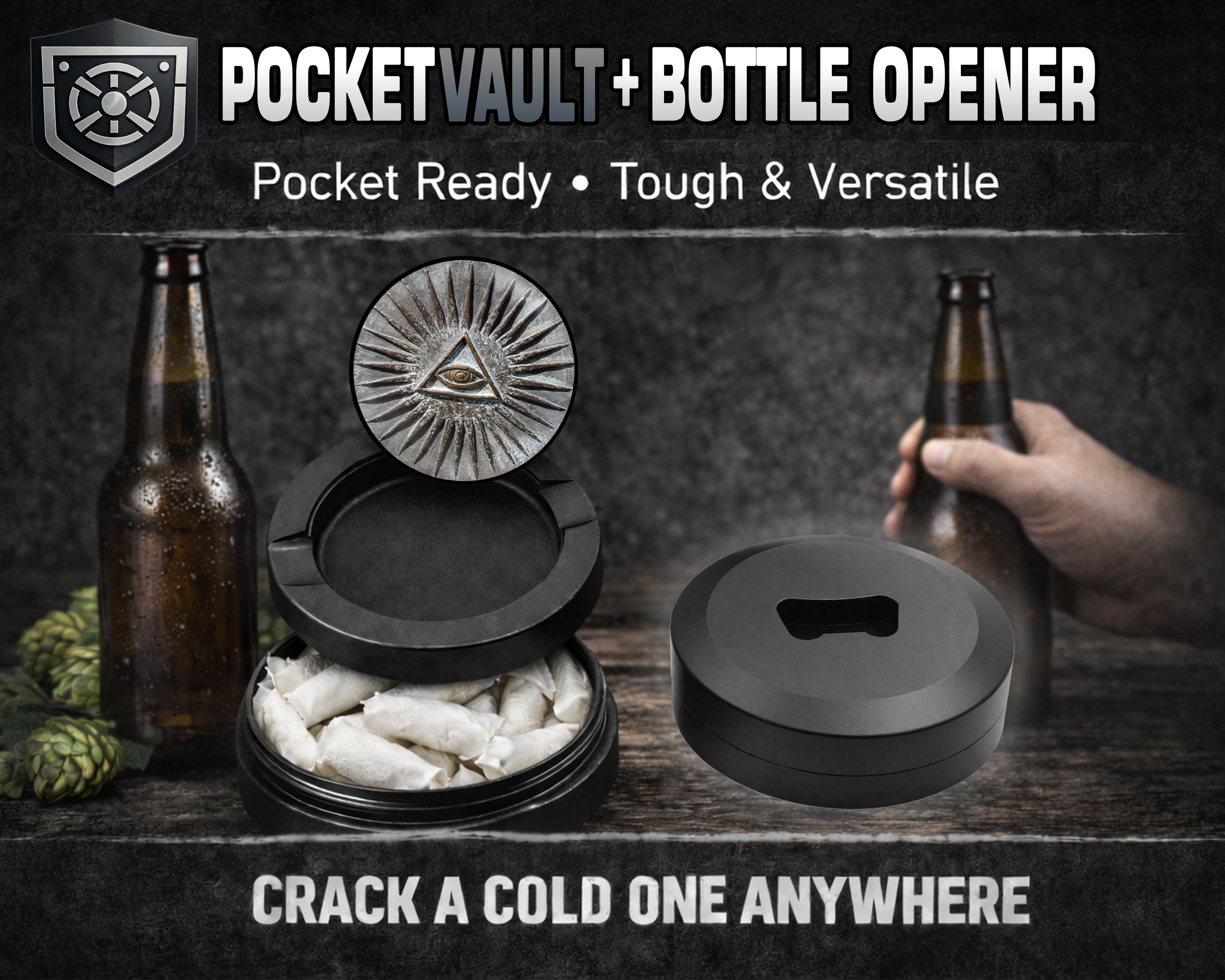All Seeing Eye Snus Storage Case Bottle Opener