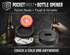 Radiant Starburst Pink Anime Moon Snus Storage Case Bottle Opener