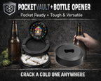 Trippy Rainbow Mushroom Crew Snus Storage Case Bottle Opener