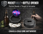 Neon Soundwave Vibes Audio Frequency Art Snus Storage Case Bottle Opener