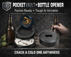 Vintage Golden Octopus Snus Storage Case Bottle Opener