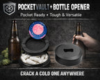 Pink Kawaii Crescent Moon with Stars Snus Storage Case Bottle Opener