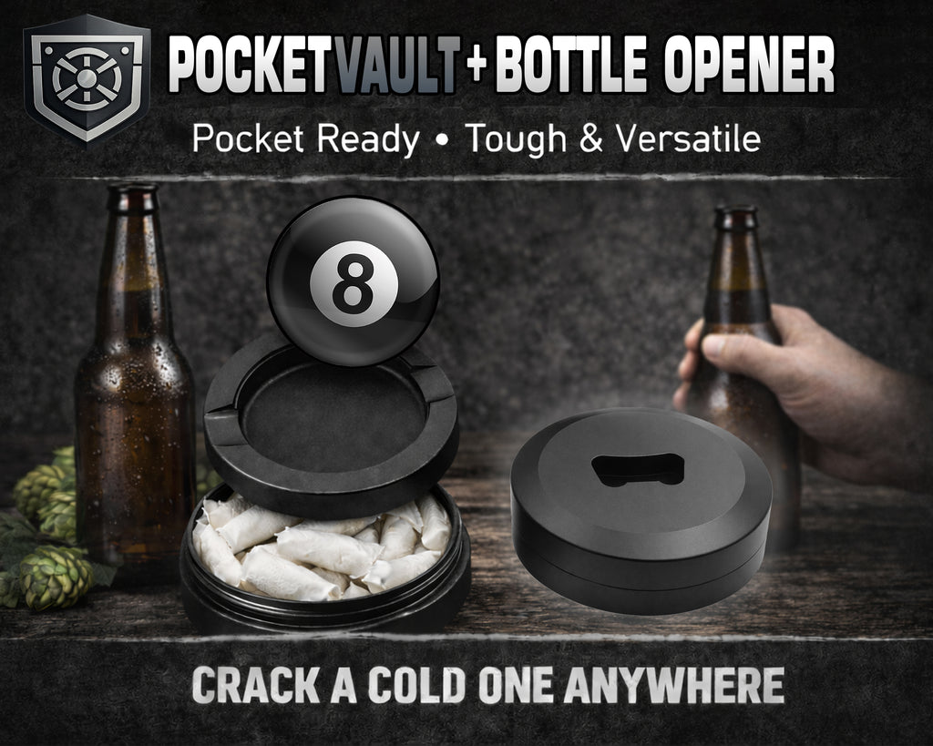 Magic 8 Ball Snus Storage Case Bottle Opener