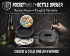 Happy Flower Power Snus Storage Case Bottle Opener