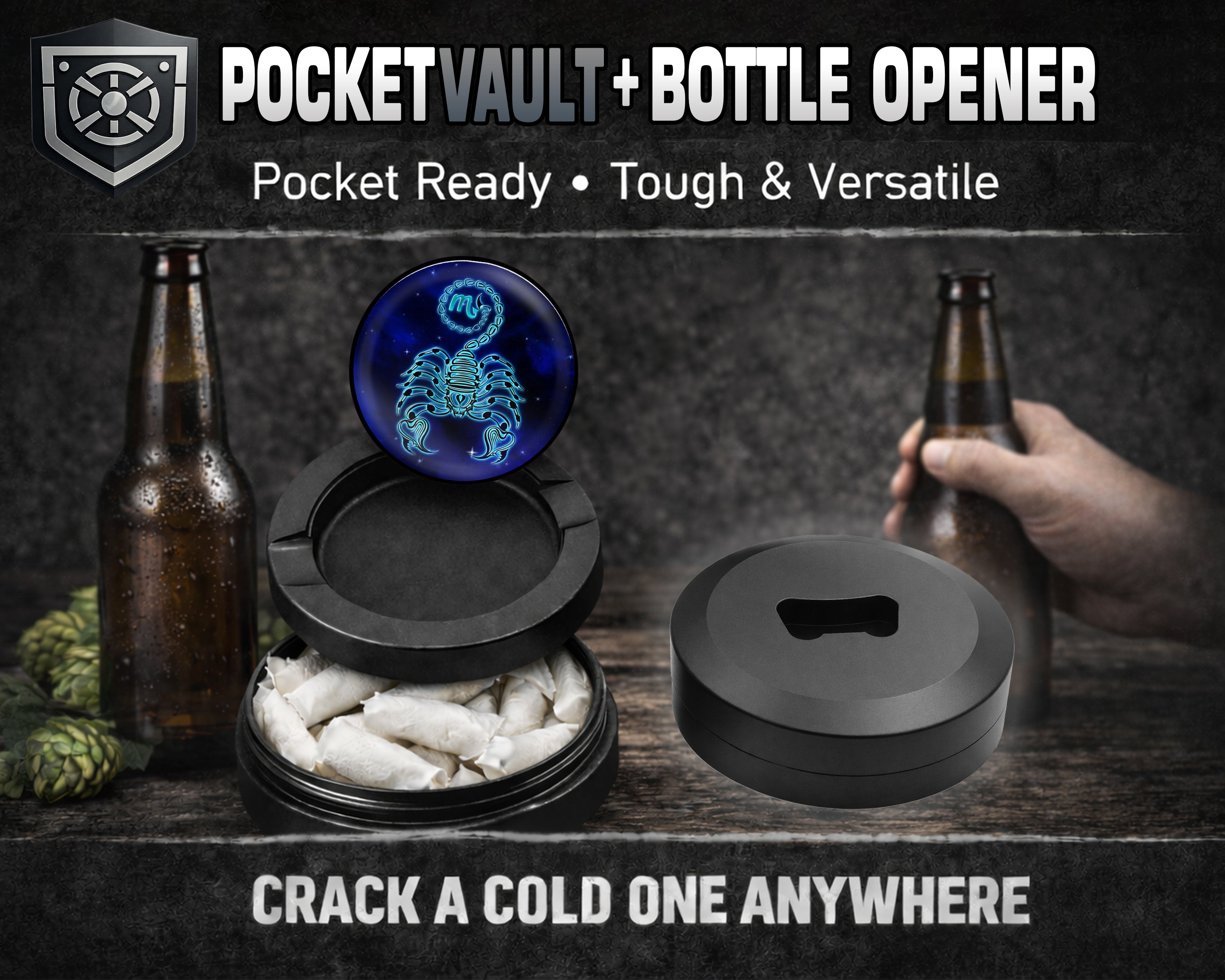 Scorpio Zodiac Astrology Snus Storage Case Bottle Opener