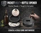 Elegant Deco Feather Muse Snus Storage Case Bottle Opener