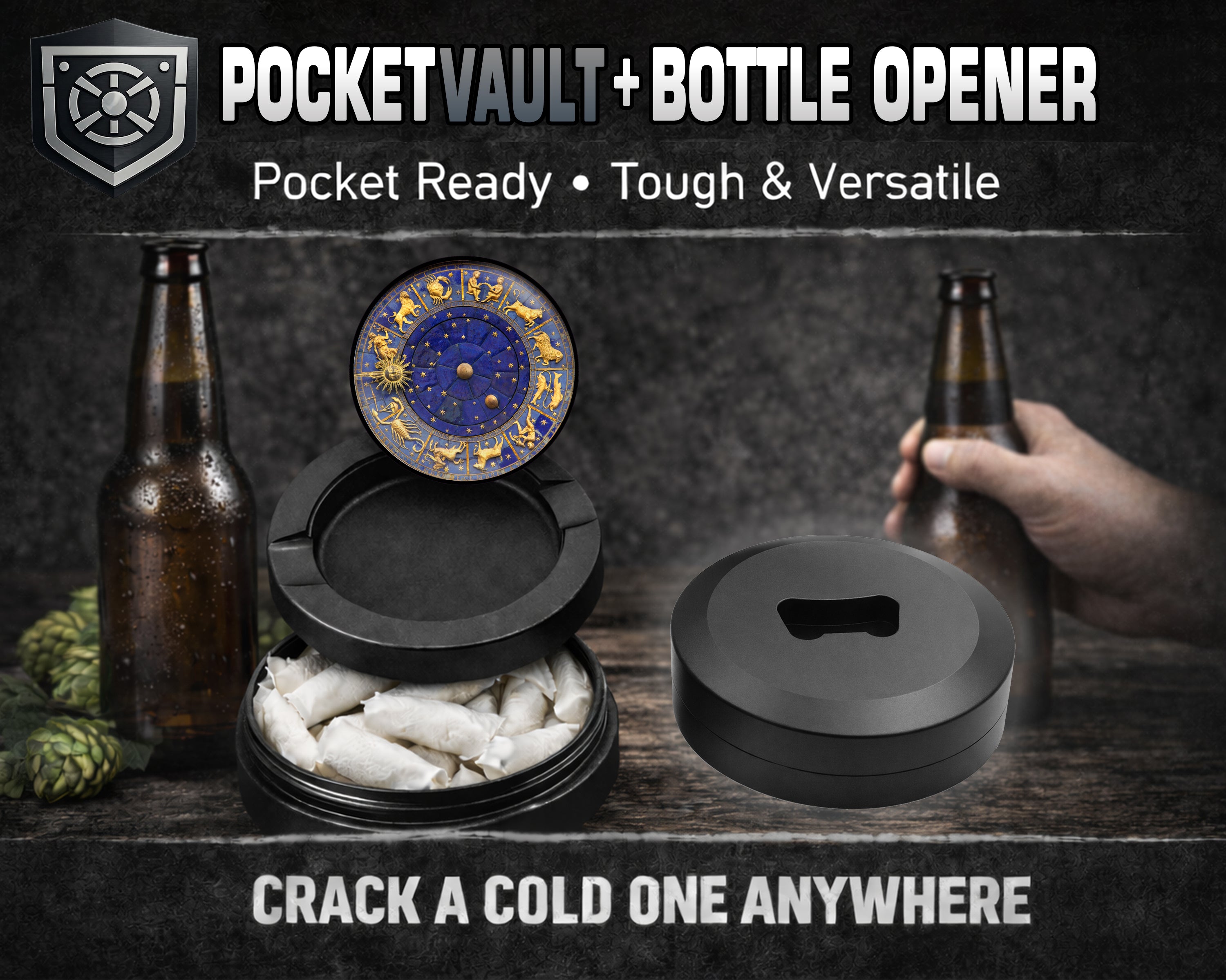 Zodiac Astrology, Signs Of The Zodiac Snus Storage Case Bottle Opener