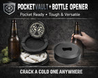 Racing Checkered Flag Snus Storage Case Bottle Opener