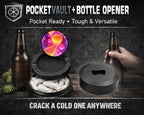 Trippy Psychedelic Lava Lamp Glow Design Snus Storage Case Bottle Opener