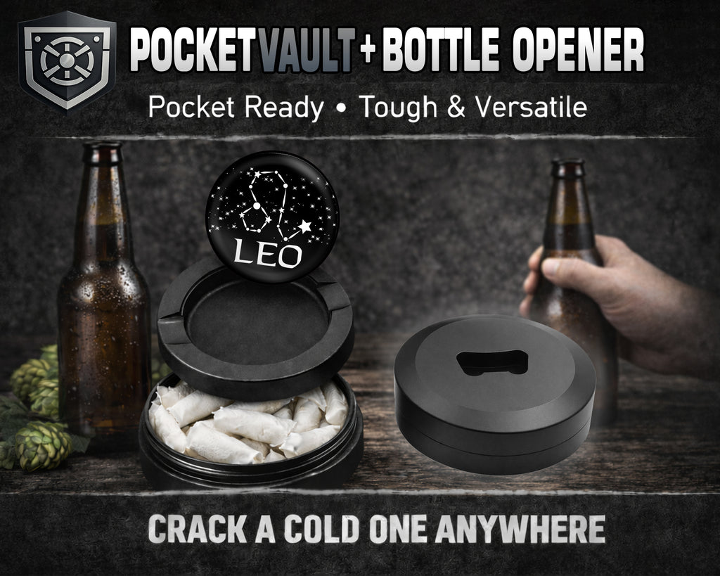 Leo, the Lion Zodiac Birth Sign Snus Storage Case Bottle Opener