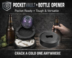 Celestial Wings Knotwork Crest Snus Storage Case Bottle Opener
