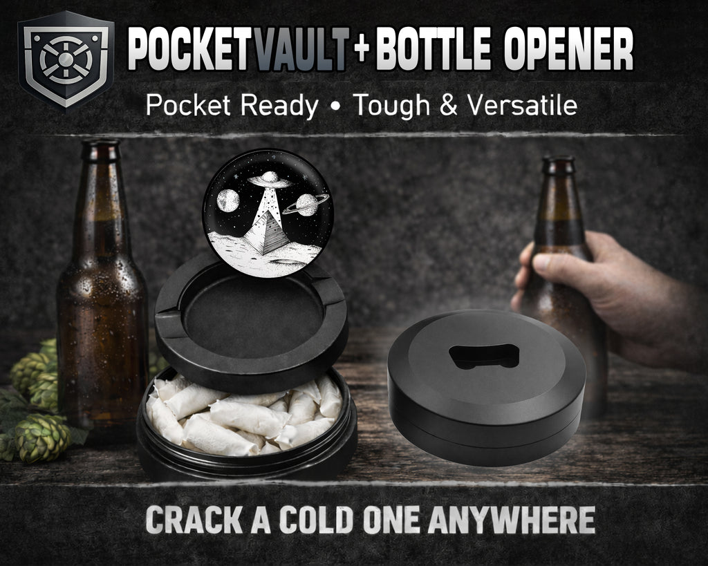 Intergalactic Pyramid Theory Snus Storage Case Bottle Opener