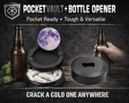 Purple Full Moon Aesthetic Celestial Art Snus Storage Case Bottle Opener