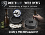Cat With Full Moon Grinder Snus Storage Case Bottle Opener