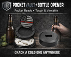 Thin Red Line - Support Firefighters Flag Snus Storage Case Bottle Opener
