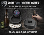 Cyberpunk Winged Circuit Emblem Snus Storage Case Bottle Opener
