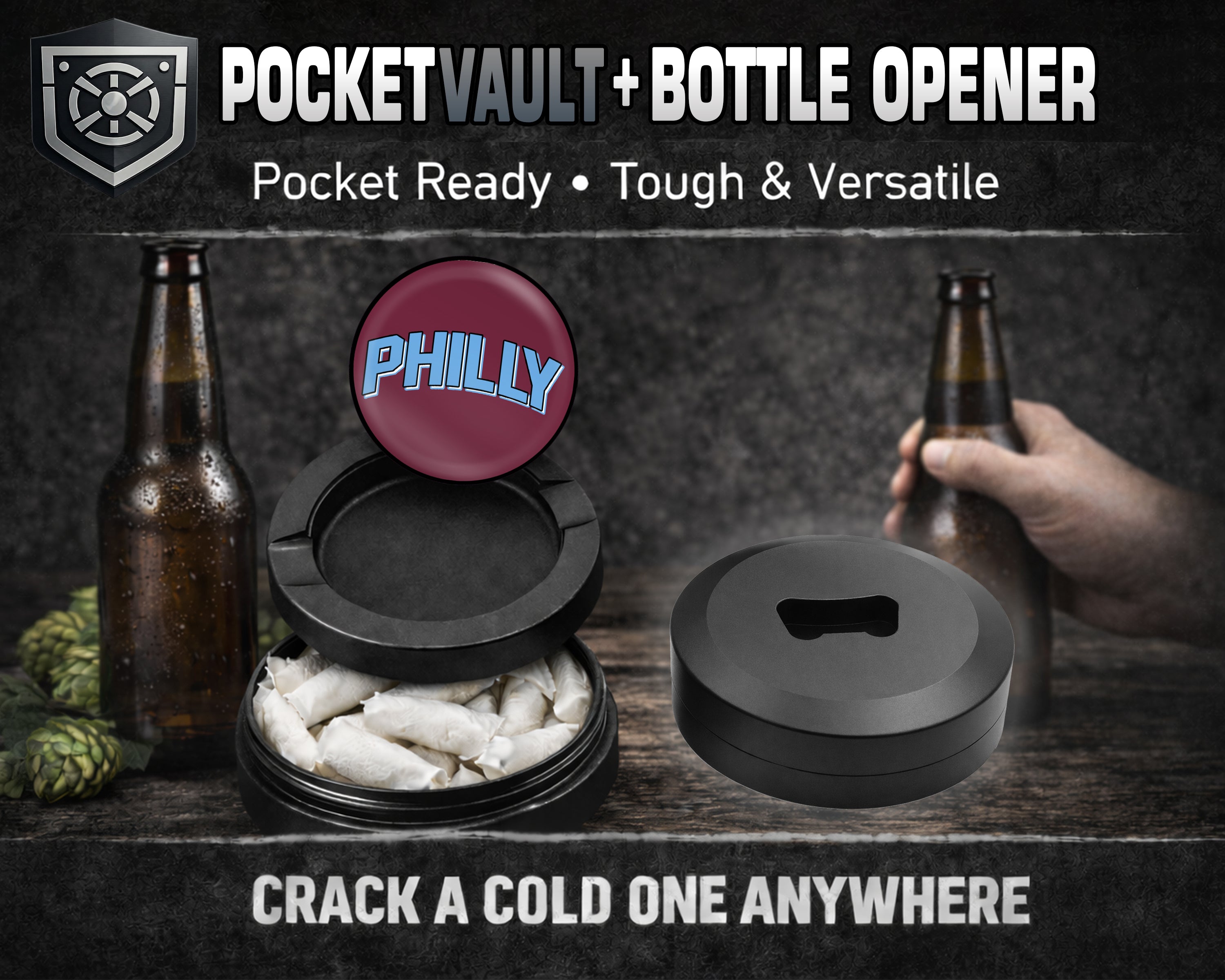 PHILLY Philadelphia Snus Storage Case Bottle Opener