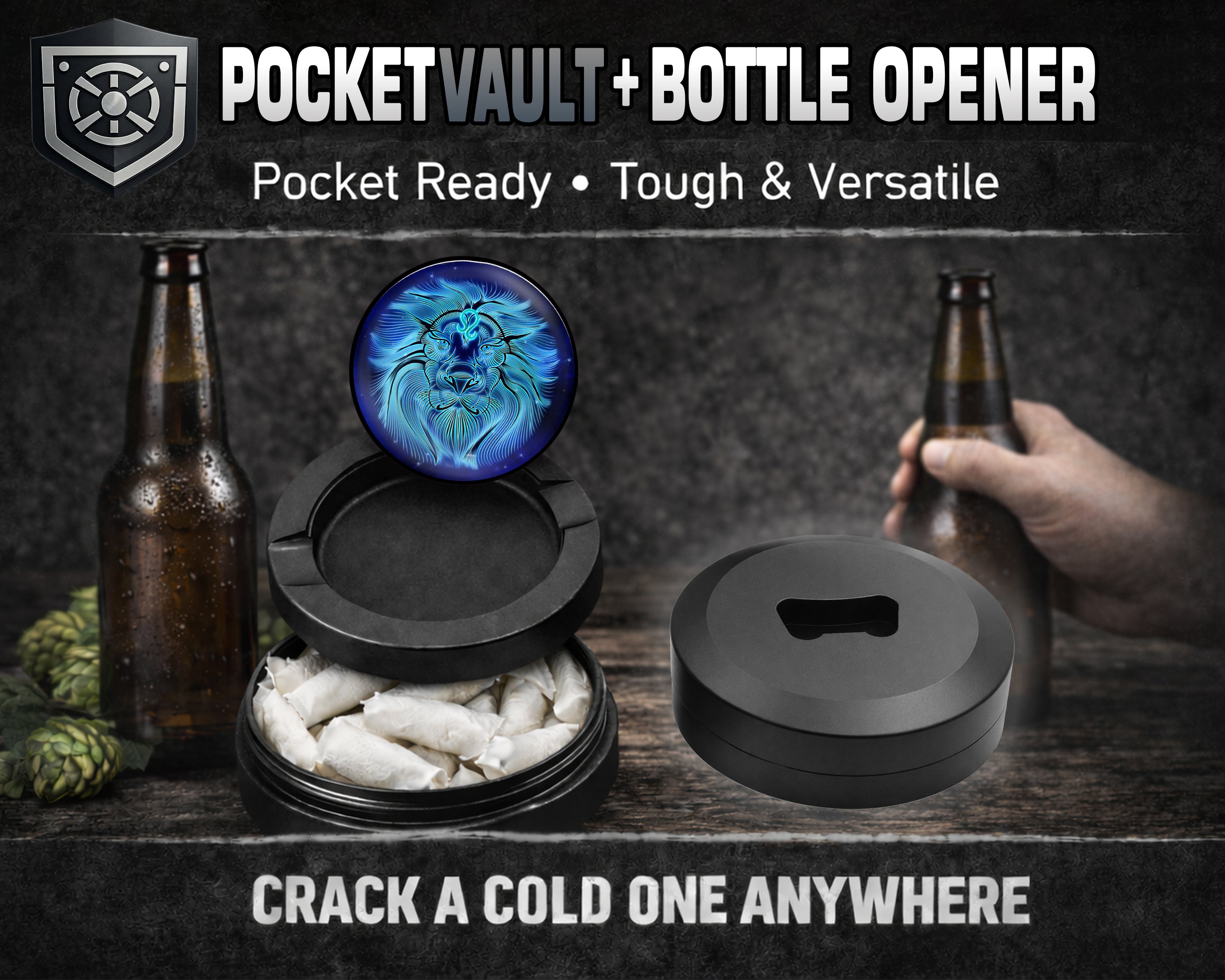 Leo Zodiac Astrology Snus Storage Case Bottle Opener