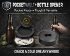 Steampunk Gear Clockwork Circle Art Snus Storage Case Bottle Opener