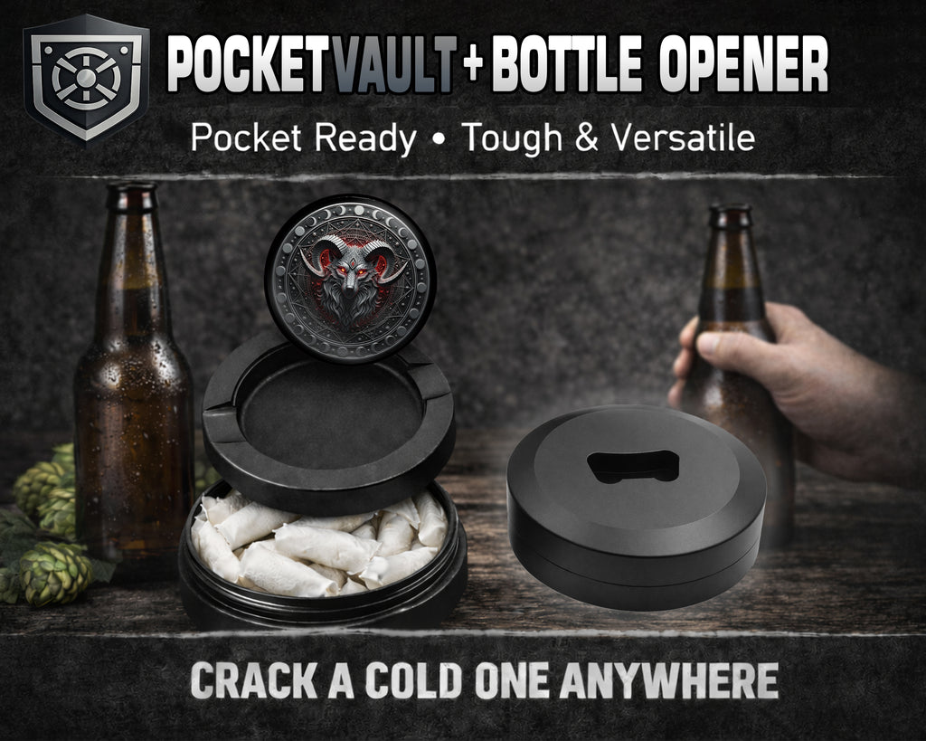 Lunar Inferno Ram Sigil Snus Storage Case Bottle Opener