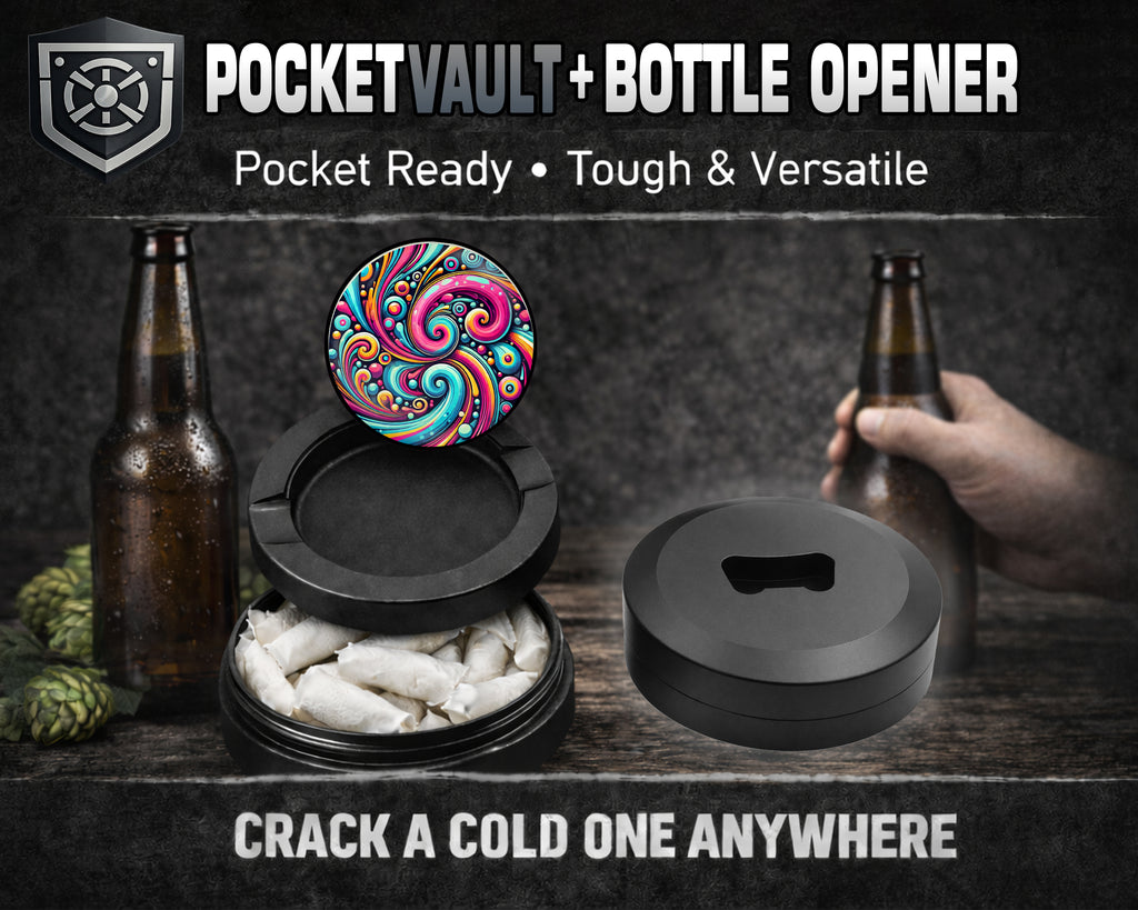 Psychedelic, Vibrant Snus Storage Case Bottle Opener