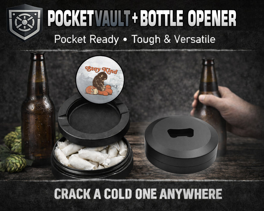 Punch Stay Kind Monkey Snus Storage Case Bottle Opener