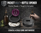 Purple Cat Lover Snus Storage Case Bottle Opener