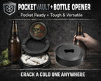 Dark Skull with Red Roses Gothic Ink Style Snus Storage Case Bottle Opener