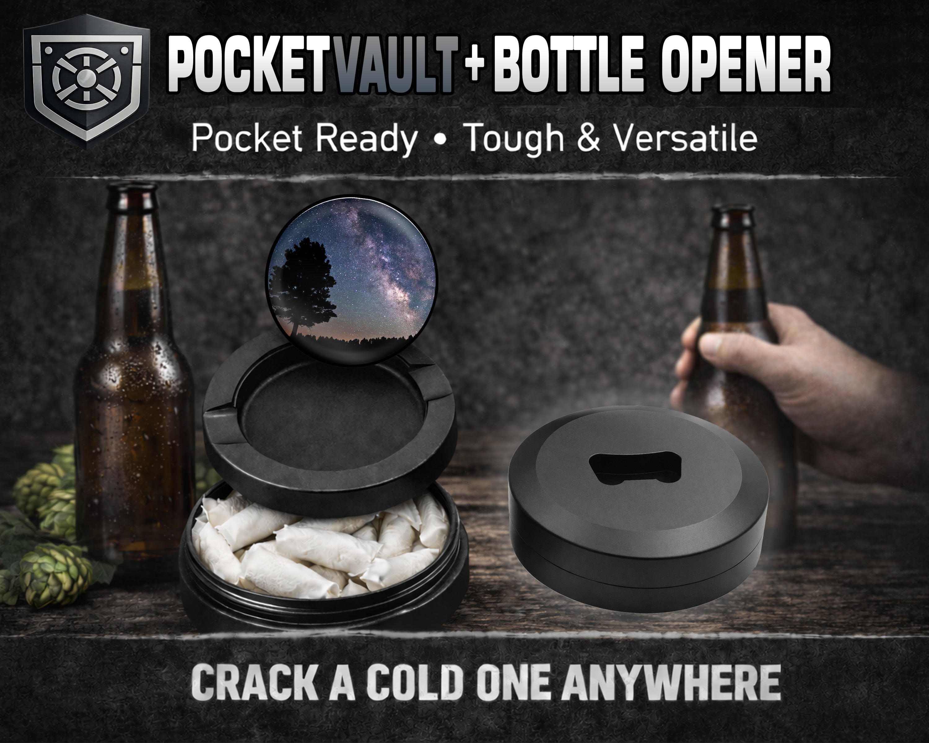 Milky Way Galaxy Snus Storage Case Bottle Opener