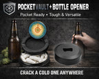Geocentric Earth-Centered Cosmos Snus Storage Case Bottle Opener