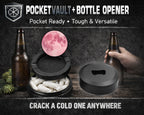 Soft Pink Moon Boho Celestial Vibes Snus Storage Case Bottle Opener