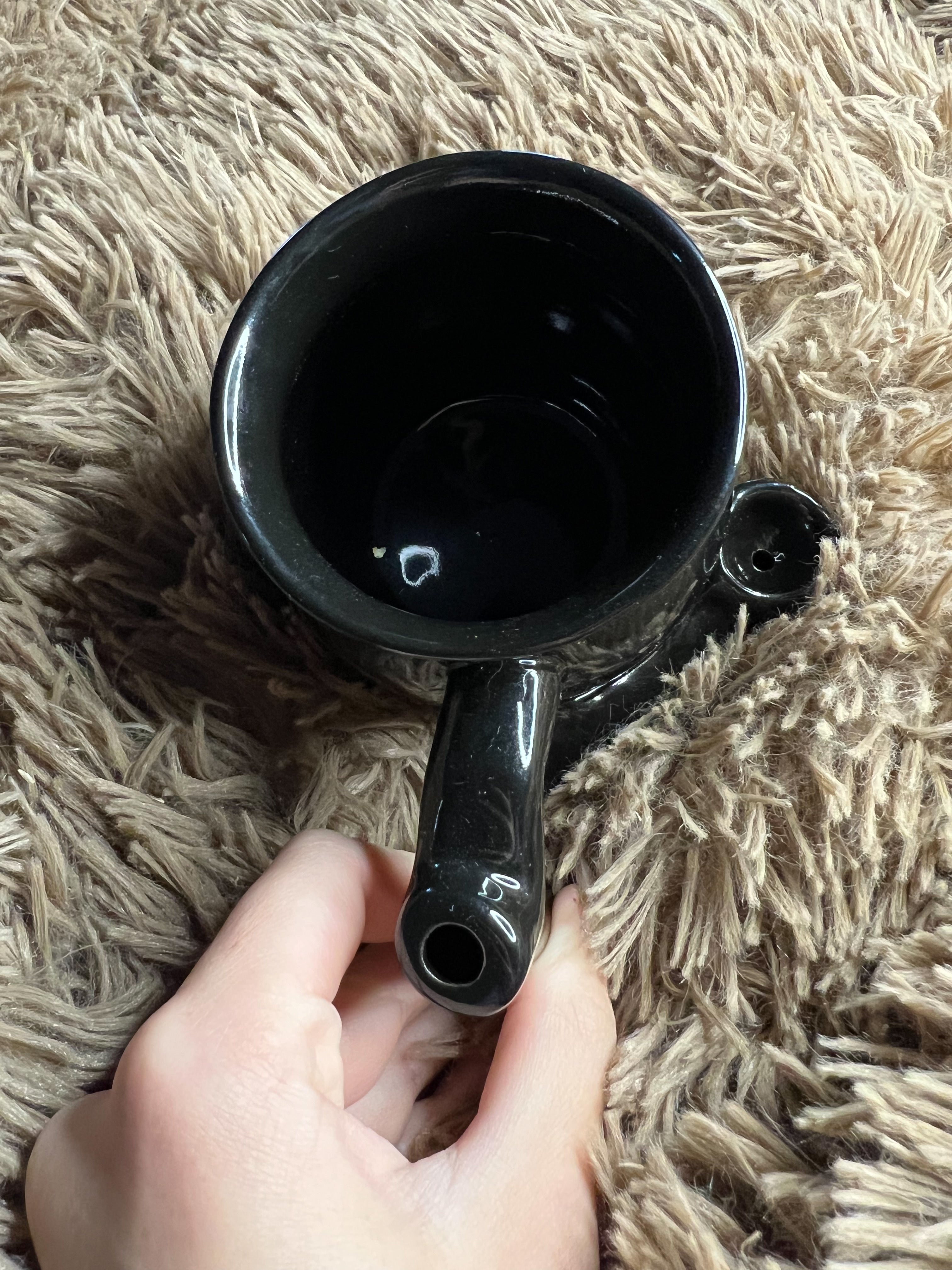 Sip N' Sesh Ceramic Mug and Pipe | Pipe Mug For Coffee, Tea and Dry Herb
