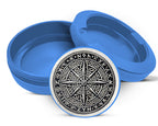 Nordic Compass Rune Emblem Snus Storage Case Blue