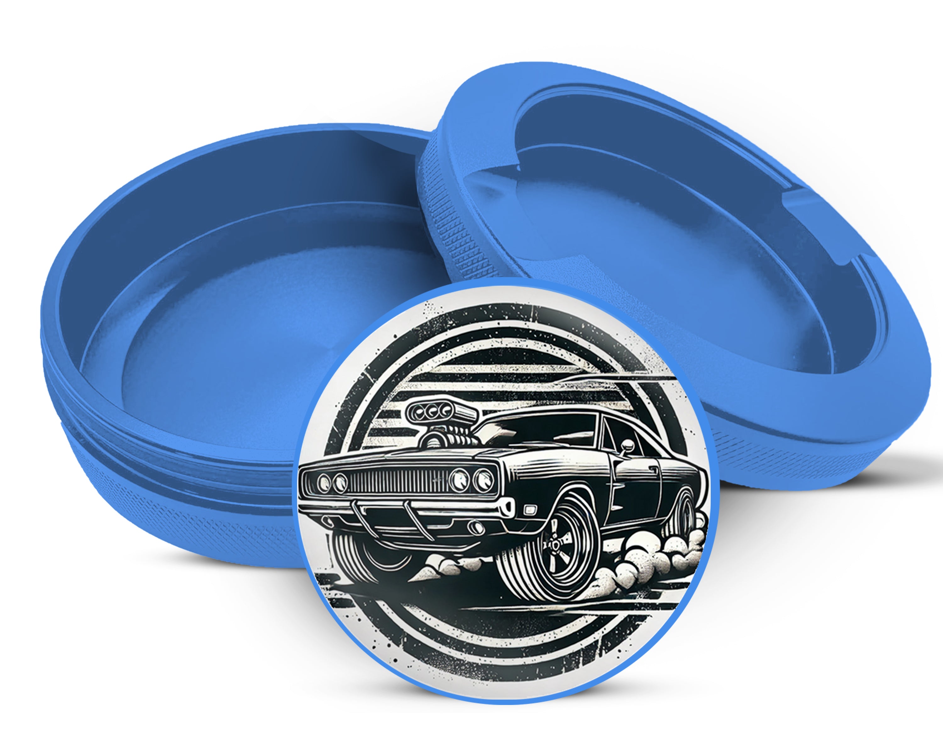Muscle Car Snus Storage Case Blue