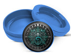 Celestial Scorpio Moon Circle Snus Storage Case Blue