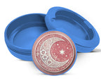 Crescent Moon with Stars Snus Storage Case Blue