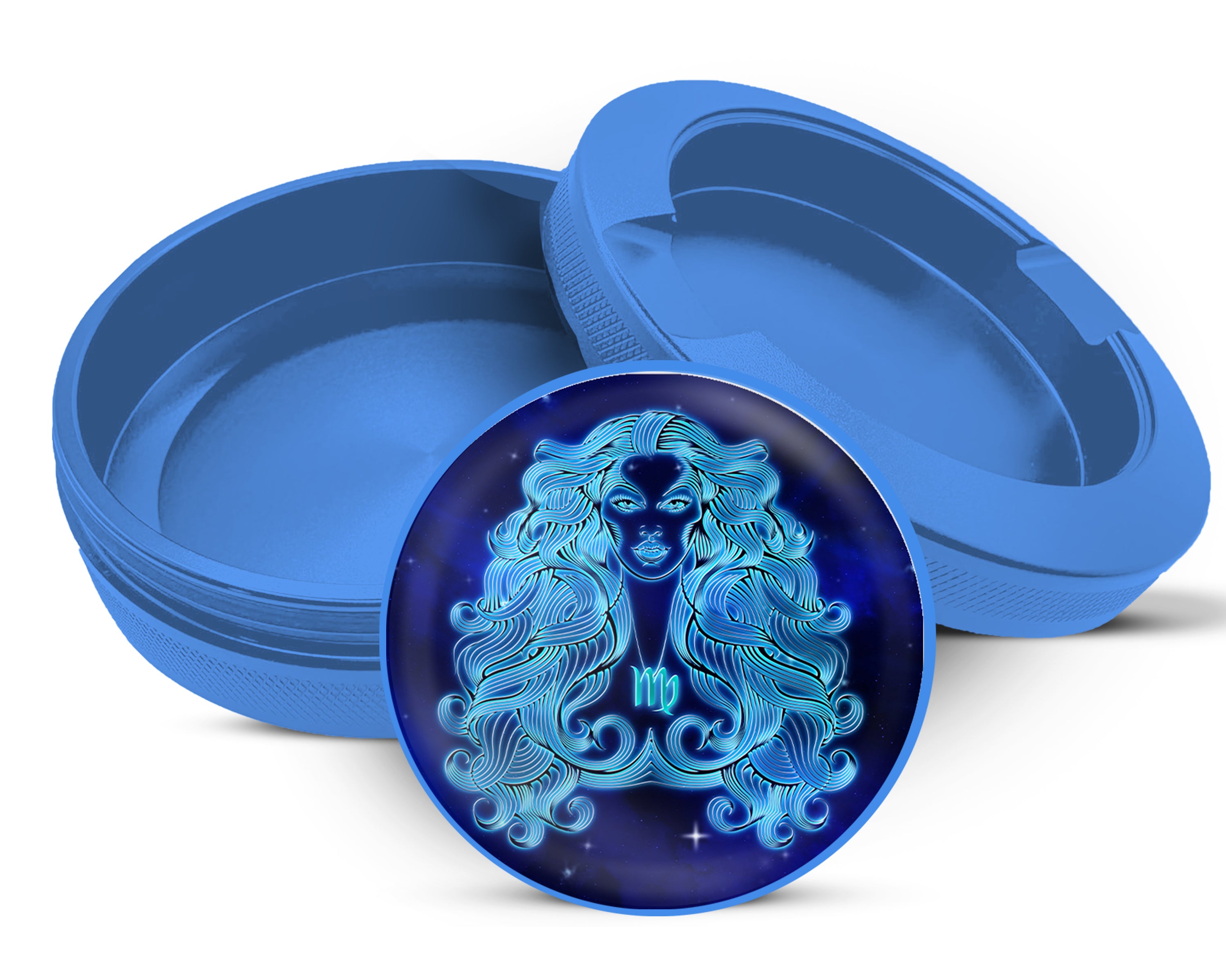 Virgo Zodiac Sign Snus Storage Case Blue