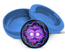 Psychedelic Cosmic Sun Face Snus Storage Case Blue