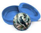 Psychedelic Ravens Goblincore Snus Storage Case Blue