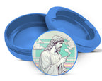 Jesus With Cig Vaporwave Snus Storage Case Blue