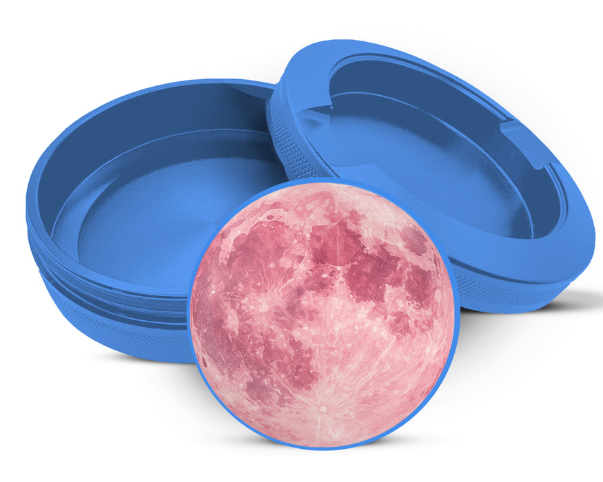 Soft Pink Moon Boho Celestial Vibes Snus Storage Case Blue