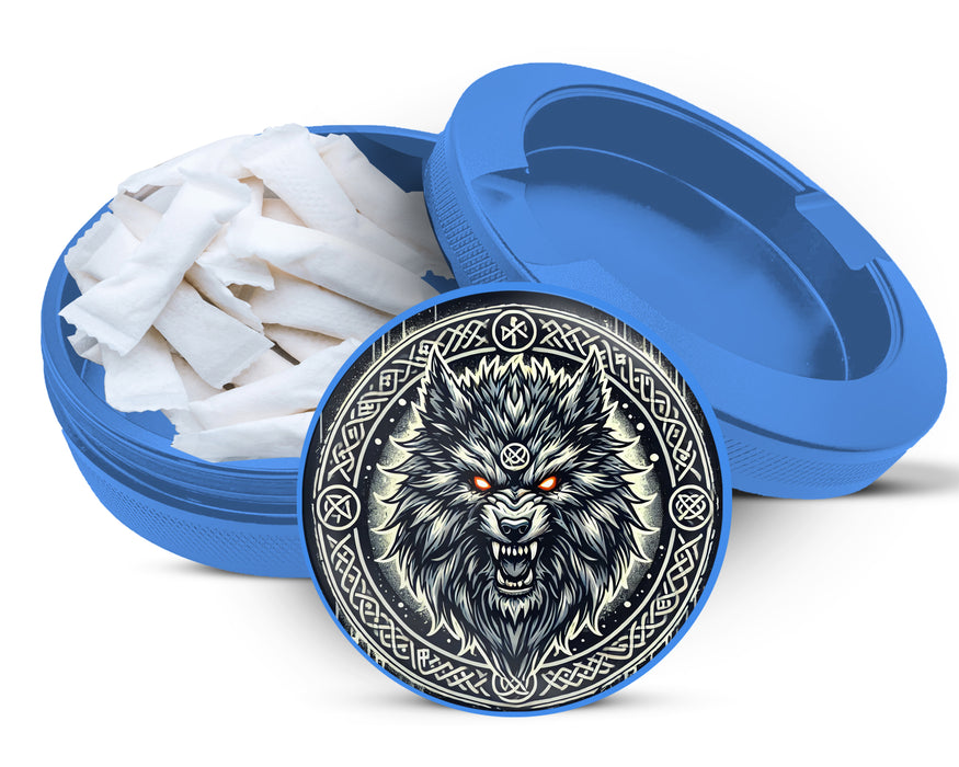 Giant Norse Wolf Fenrir Zyn Storage Case Blue