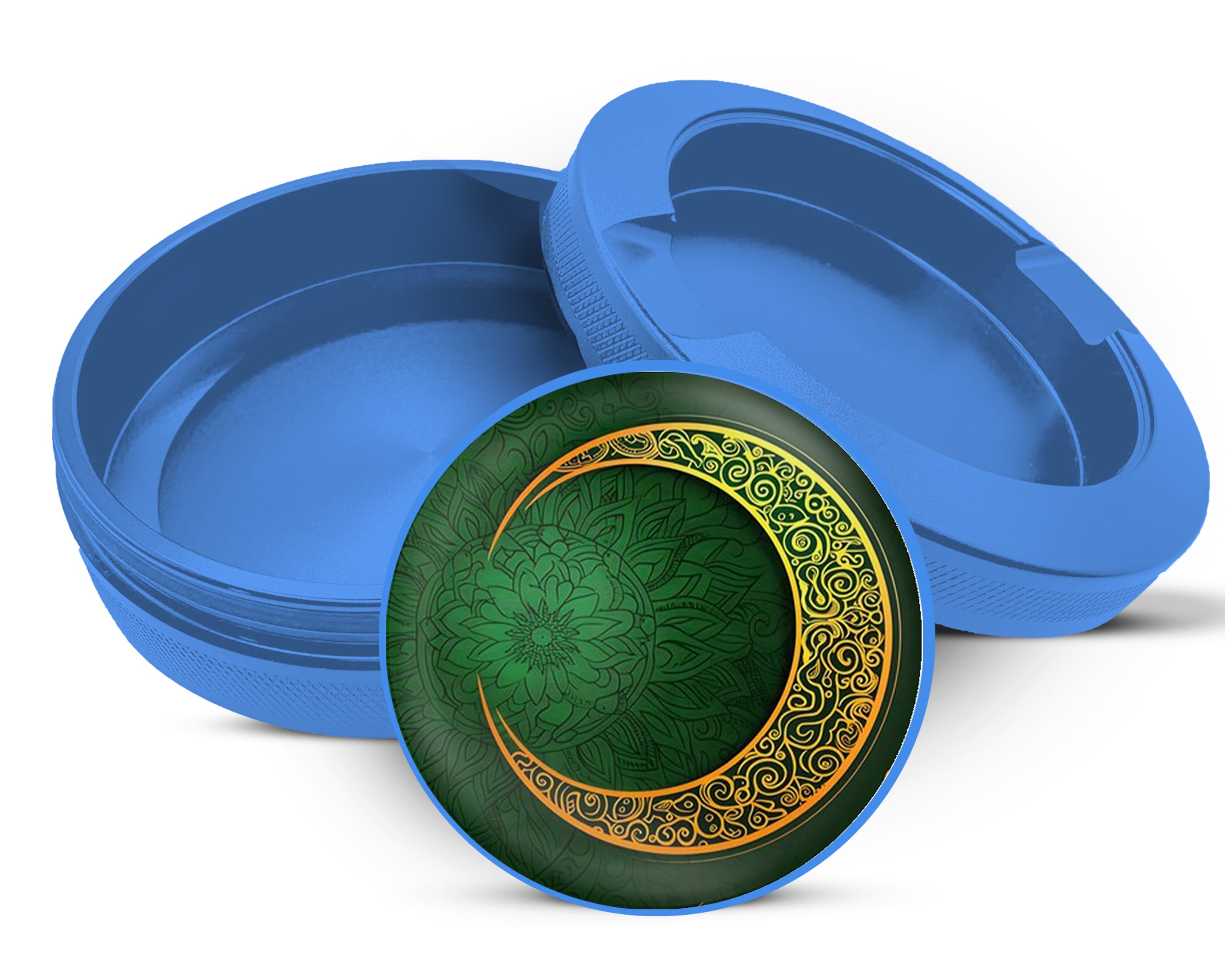 Eid Mubarak Crescent Moon With Stars Snus Storage Case Blue