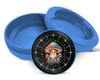 Trippy Rainbow Mushroom Crew Snus Storage Case Blue