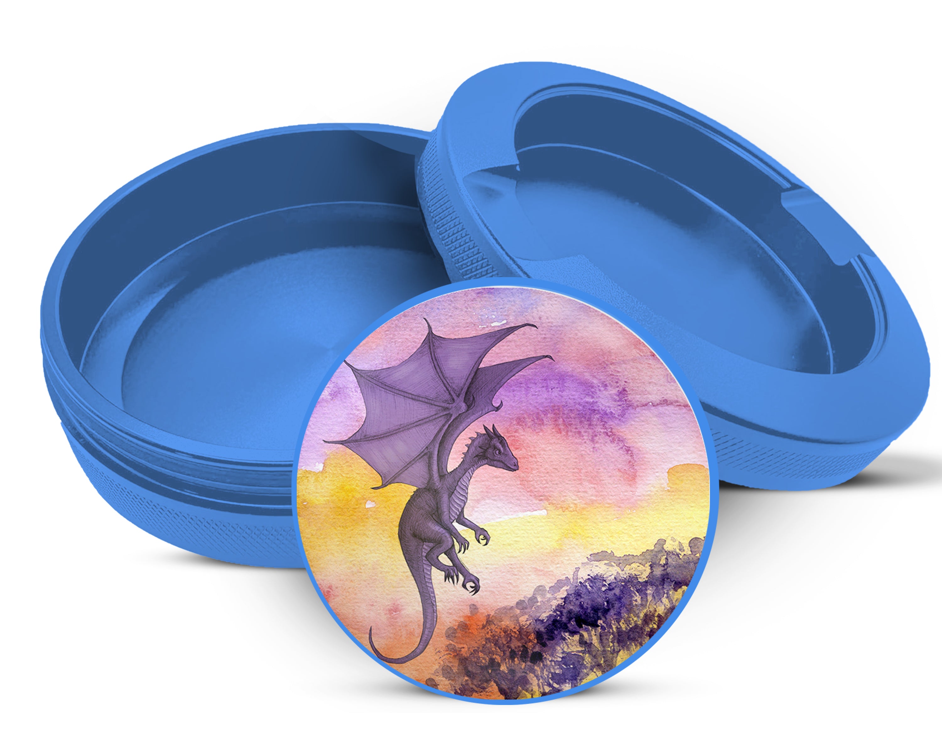 Purple Dragon Fantasy Snus Storage Case Blue